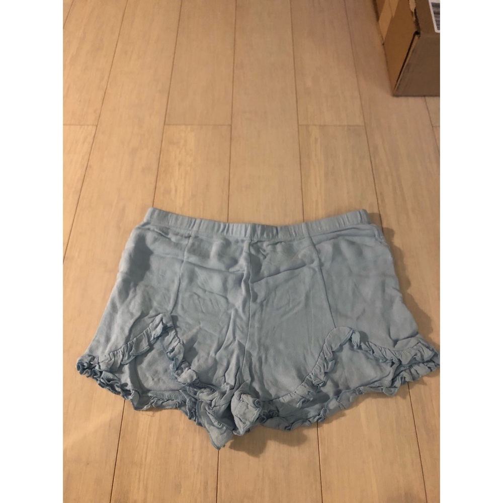 For Sienna blue ruffle soft shorts